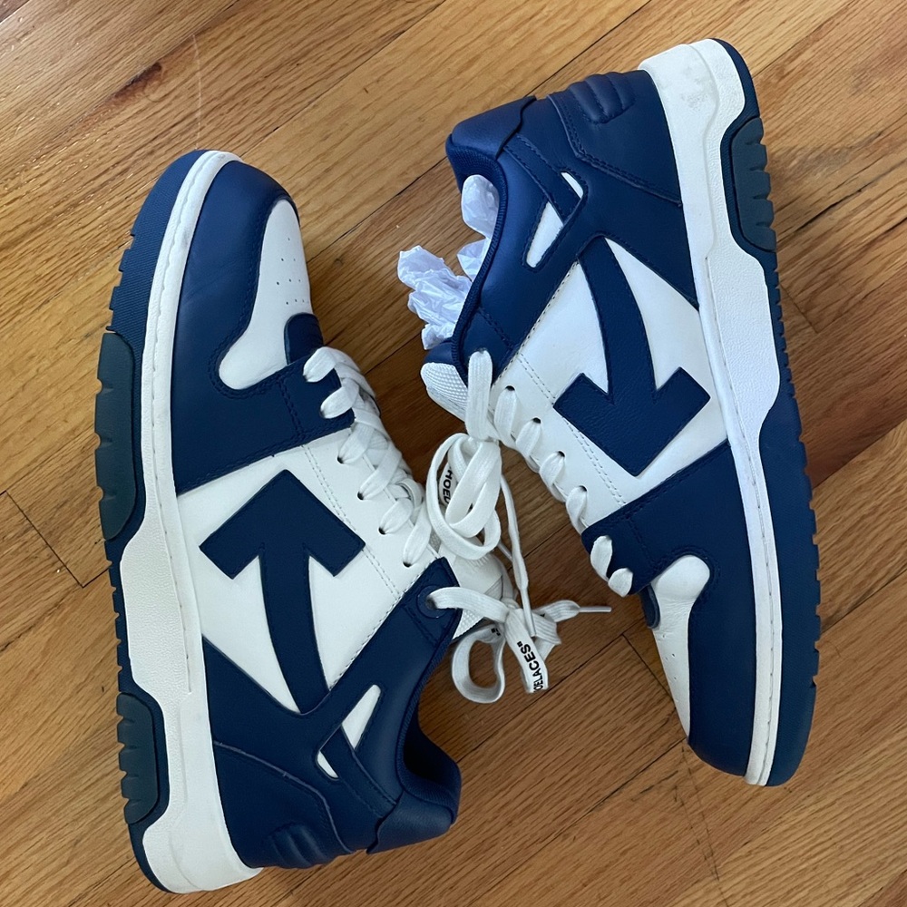 OFF-WHITE Navy and White Sneakers